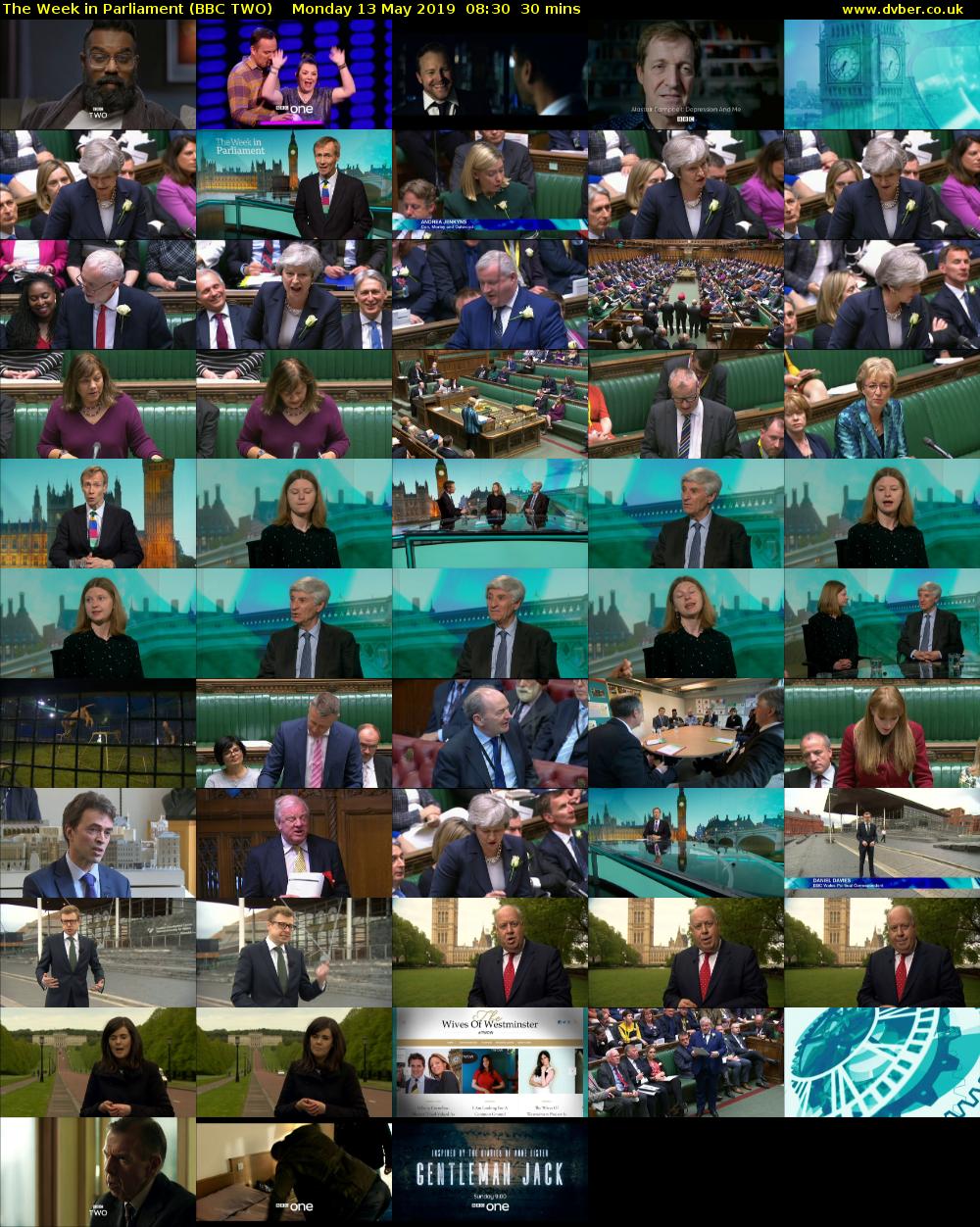 The Week in Parliament (BBC TWO) Monday 13 May 2019 08:30 - 09:00