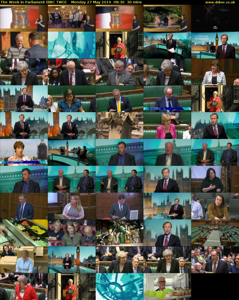 The Week in Parliament (BBC TWO) Monday 27 May 2019 08:30 - 09:00