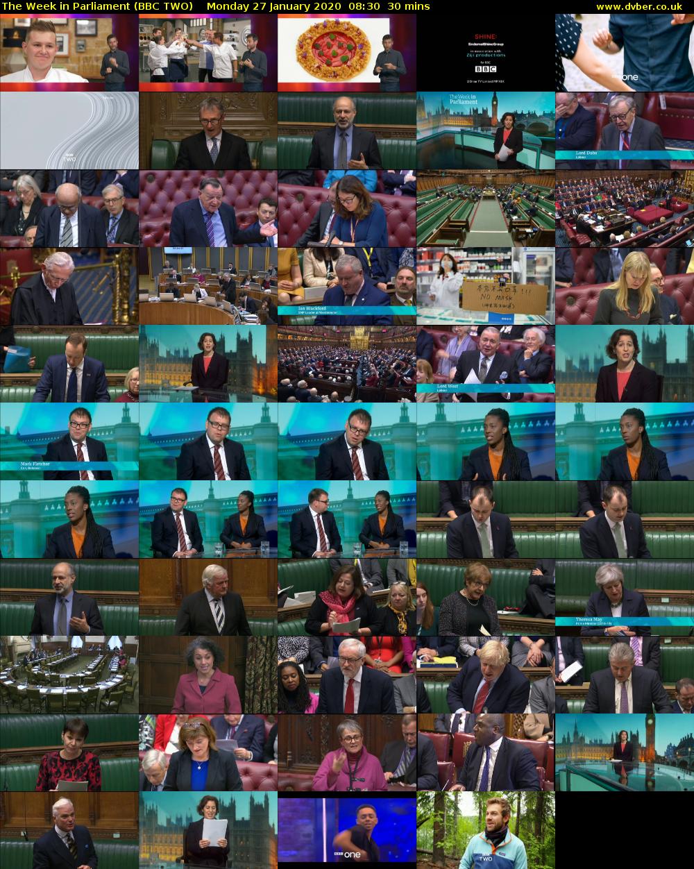 The Week in Parliament (BBC TWO) Monday 27 January 2020 08:30 - 09:00