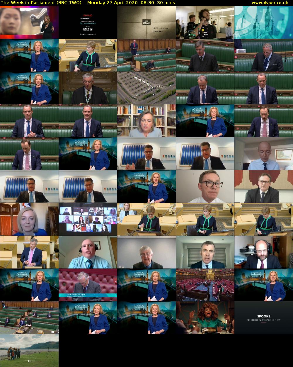 The Week in Parliament (BBC TWO) Monday 27 April 2020 08:30 - 09:00