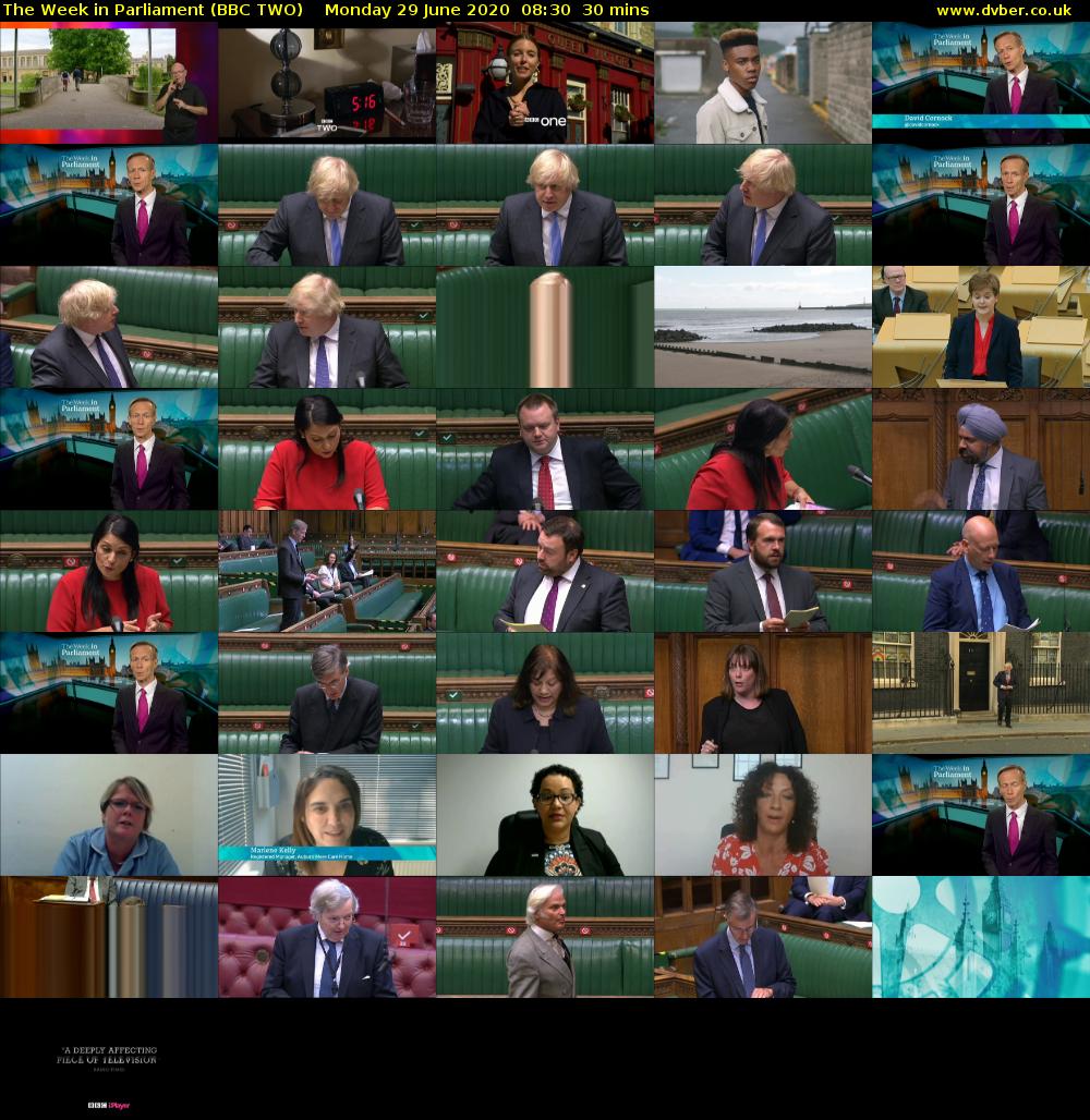 The Week in Parliament (BBC TWO) Monday 29 June 2020 08:30 - 09:00