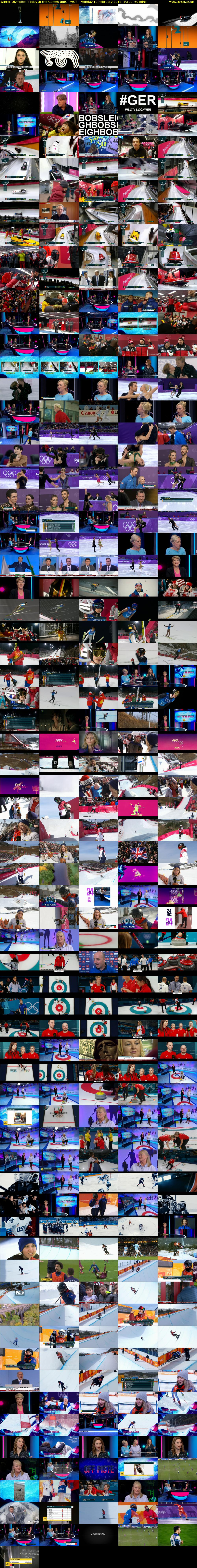 Winter Olympics: Today at the Games (BBC TWO) Monday 19 February 2018 19:00 - 20:00