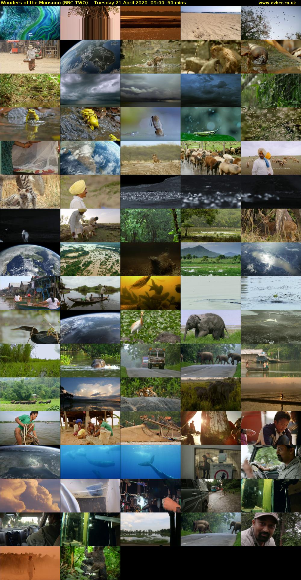 Wonders of the Monsoon (BBC TWO) Tuesday 21 April 2020 09:00 - 10:00