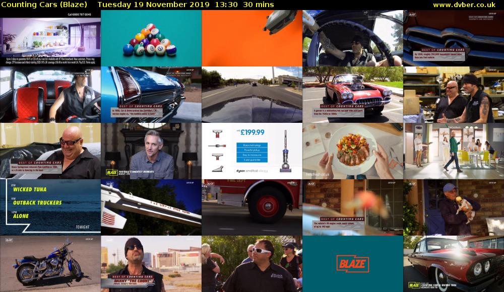 Counting Cars (Blaze) Tuesday 19 November 2019 13:30 - 14:00