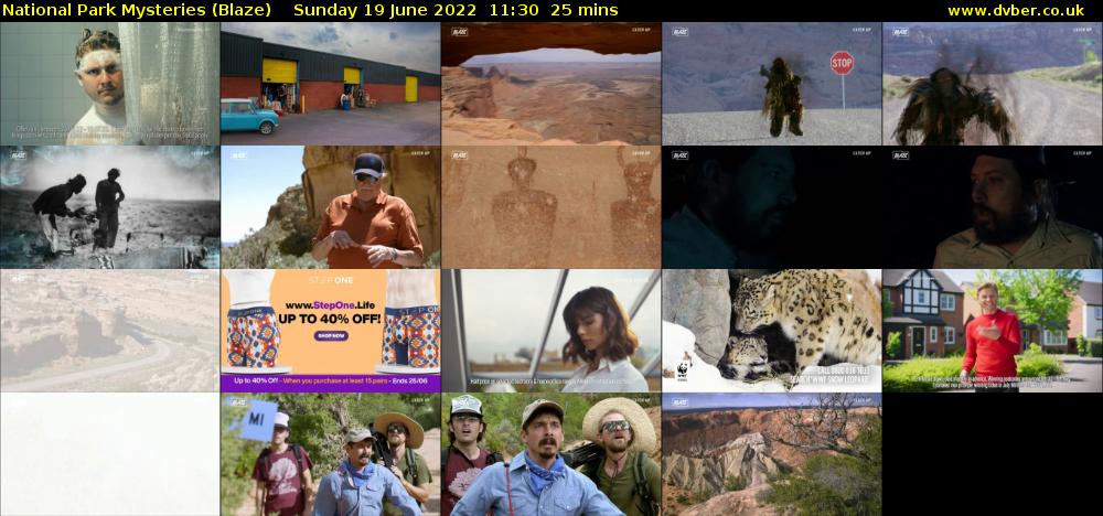 National Park Mysteries (Blaze) Sunday 19 June 2022 11:30 - 11:55