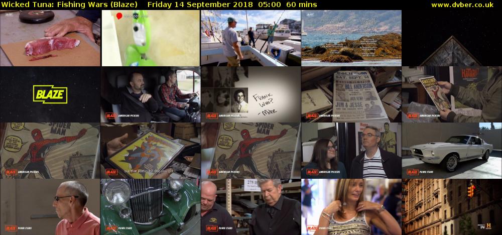 Wicked Tuna: Fishing Wars (Blaze) Friday 14 September 2018 05:00 - 06:00