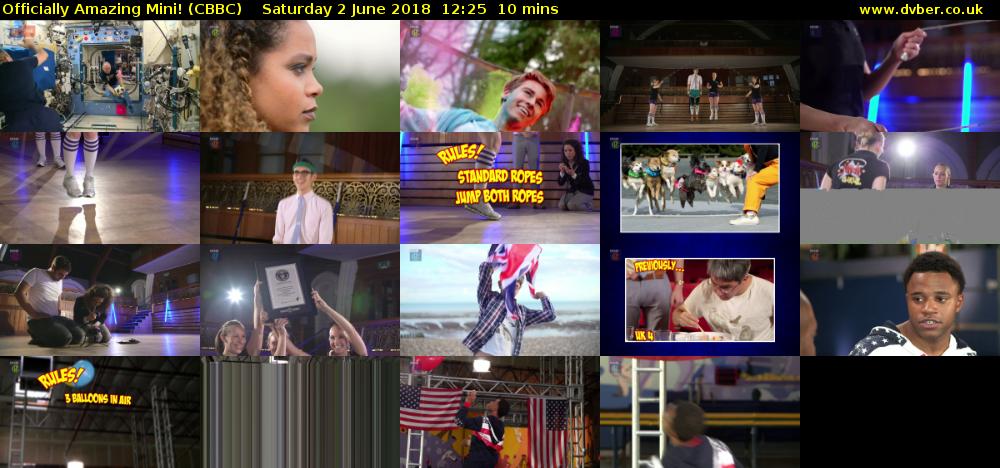 Officially Amazing Mini! (CBBC) Saturday 2 June 2018 12:25 - 12:35