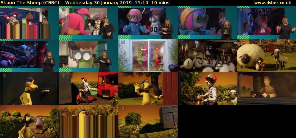 Shaun The Sheep (CBBC) Wednesday 30 January 2019 15:10 - 15:20