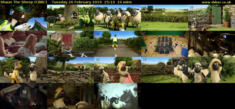 Shaun The Sheep (CBBC) Tuesday 26 February 2019 15:10 - 15:20