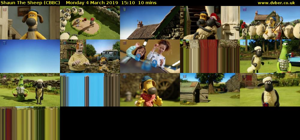 Shaun The Sheep (CBBC) Monday 4 March 2019 15:10 - 15:20