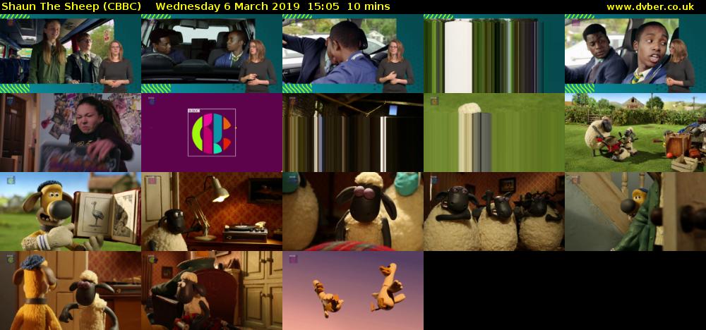 Shaun The Sheep (CBBC) Wednesday 6 March 2019 15:05 - 15:15