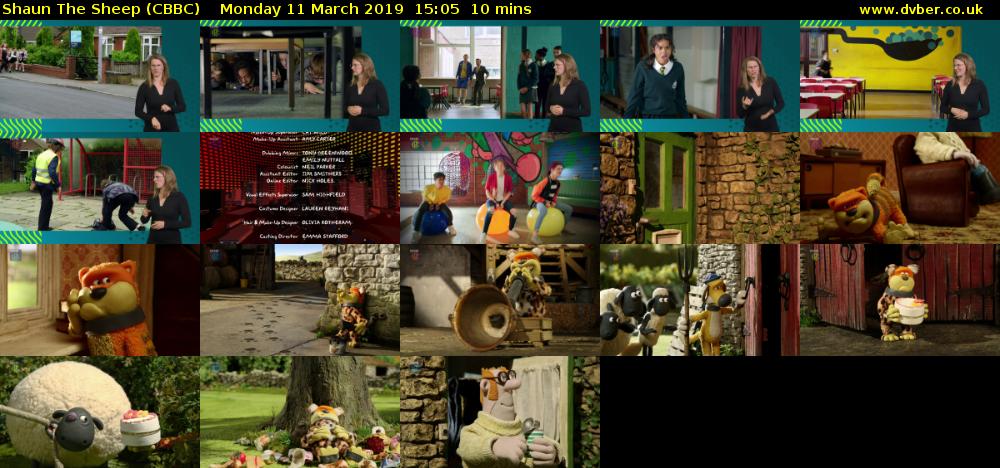 Shaun The Sheep (CBBC) Monday 11 March 2019 15:05 - 15:15