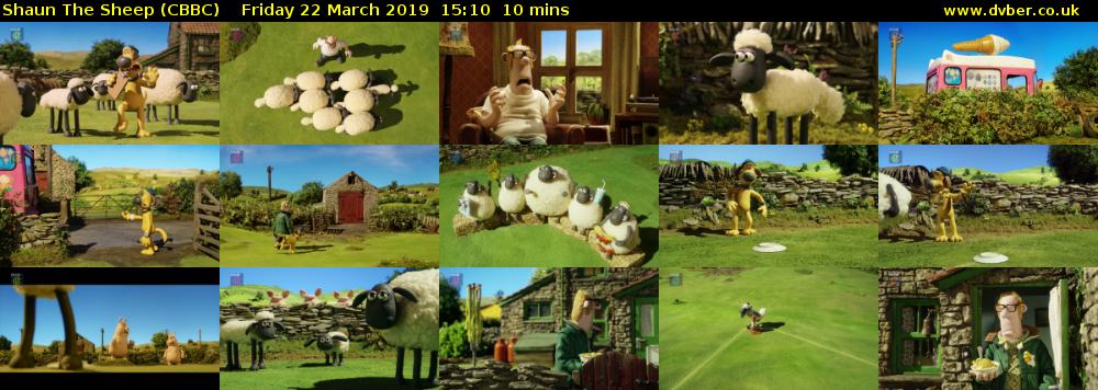 Shaun The Sheep (CBBC) Friday 22 March 2019 15:10 - 15:20