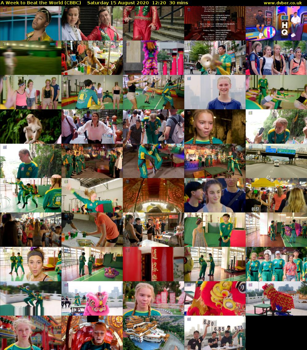 A Week to Beat the World (CBBC) Saturday 15 August 2020 12:20 - 12:50