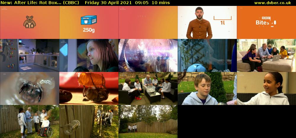 After Life: Rot Box... (CBBC) Friday 30 April 2021 09:05 - 09:15