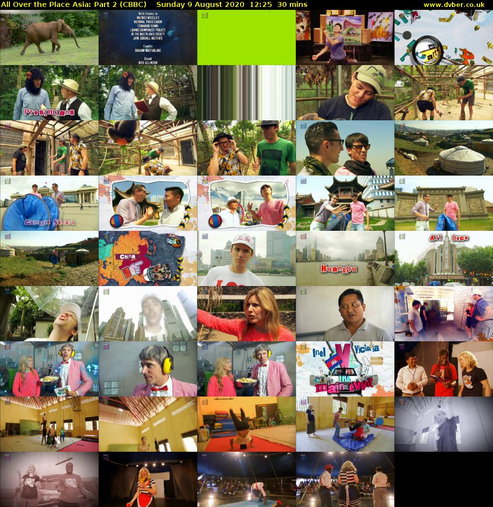 All Over the Place Asia: Part 2 (CBBC) Sunday 9 August 2020 12:25 - 12:55