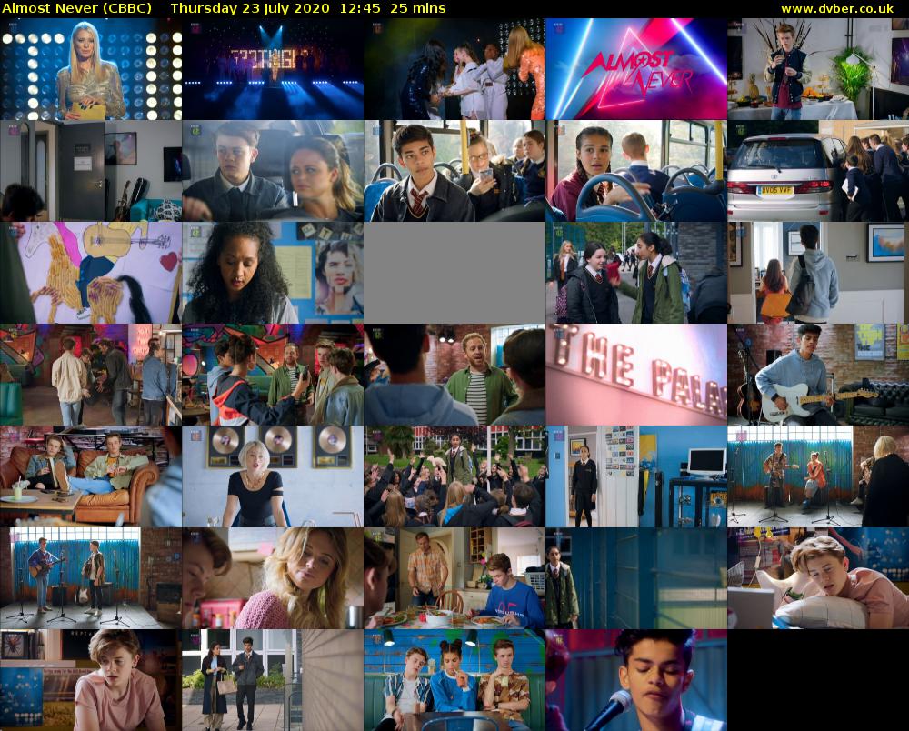 Almost Never (CBBC) Thursday 23 July 2020 12:45 - 13:10