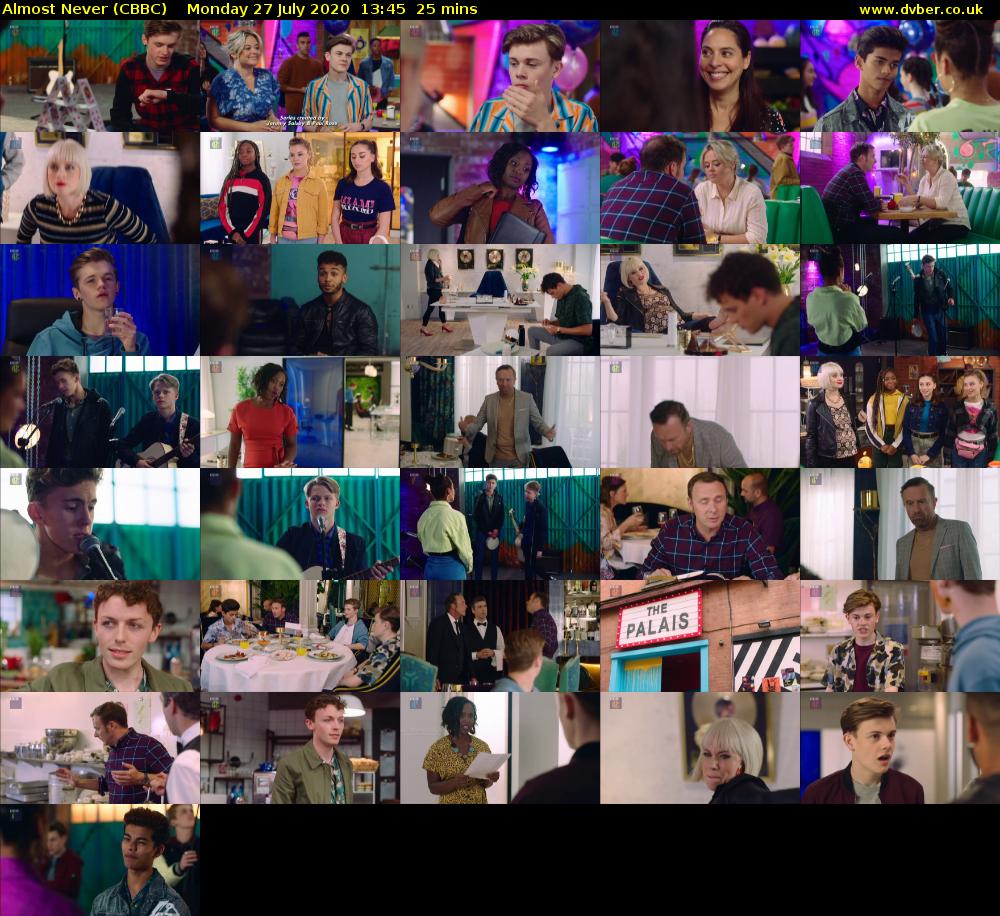 Almost Never (CBBC) Monday 27 July 2020 13:45 - 14:10