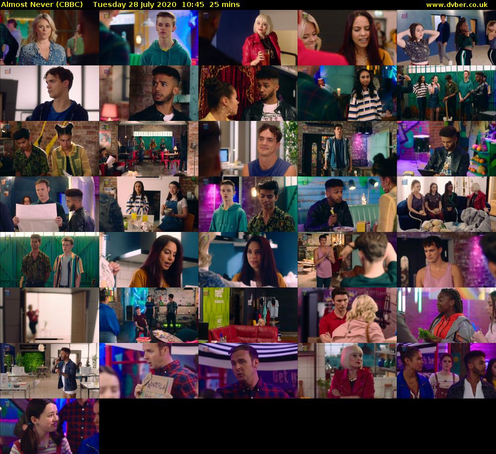 Almost Never (CBBC) Tuesday 28 July 2020 10:45 - 11:10