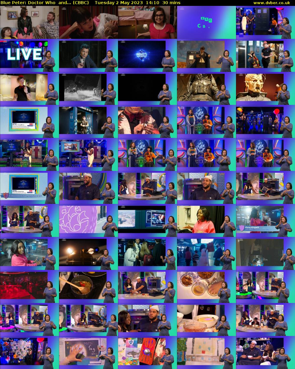 Blue Peter: Doctor Who  and... (CBBC) Tuesday 2 May 2023 14:10 - 14:40