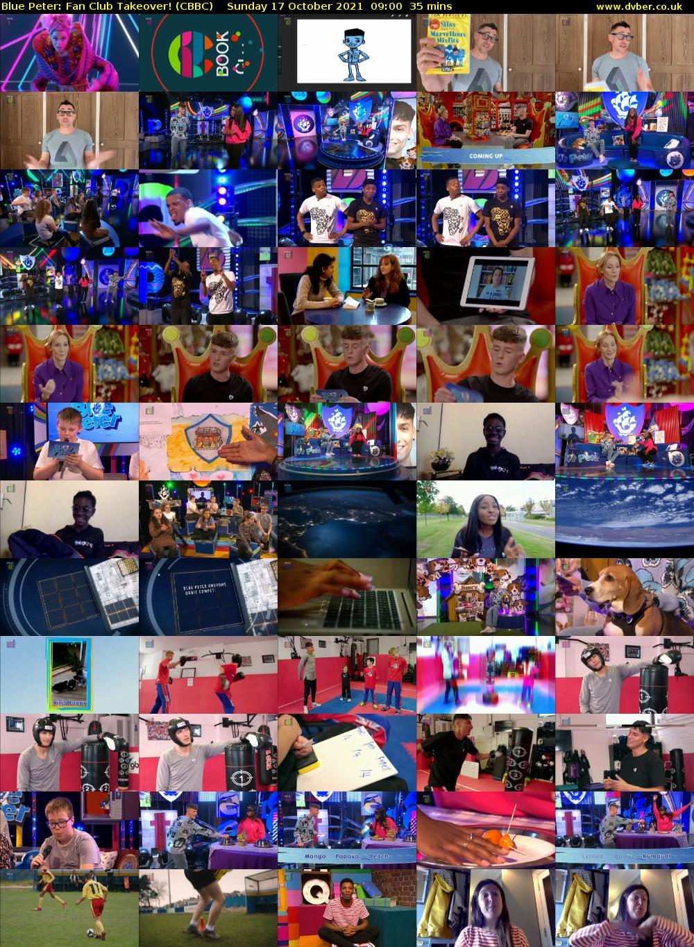Blue Peter: Fan Club Takeover! (CBBC) Sunday 17 October 2021 09:00 - 09:35