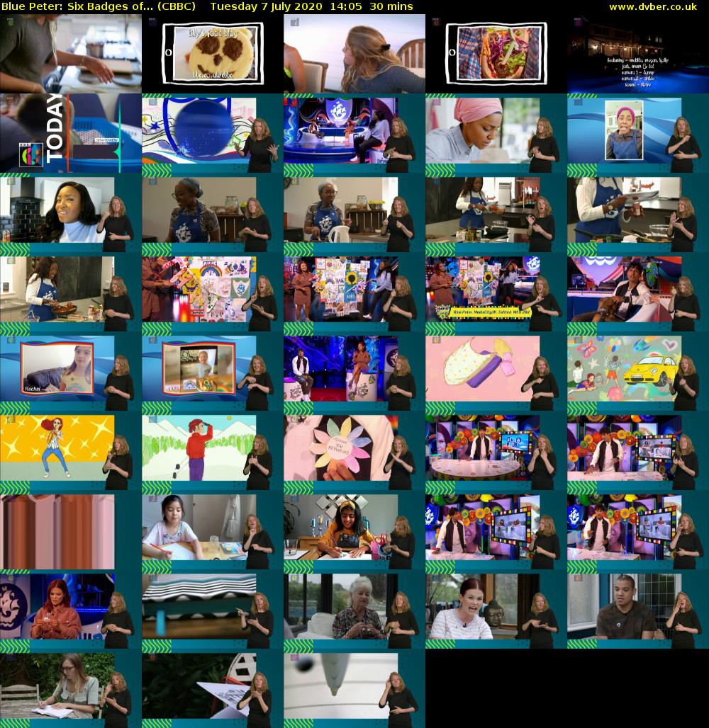 Blue Peter: Six Badges of... (CBBC) Tuesday 7 July 2020 14:05 - 14:35
