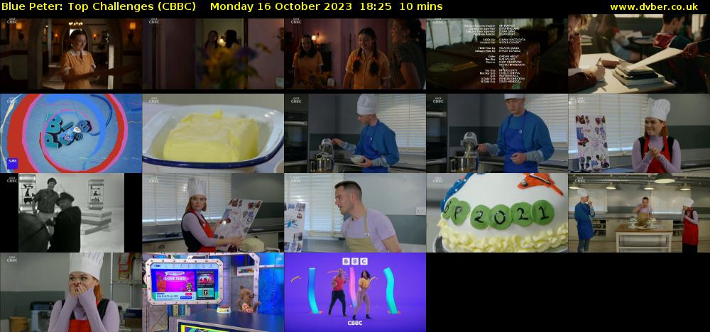 Blue Peter: Top Challenges (CBBC) Monday 16 October 2023 18:25 - 18:35