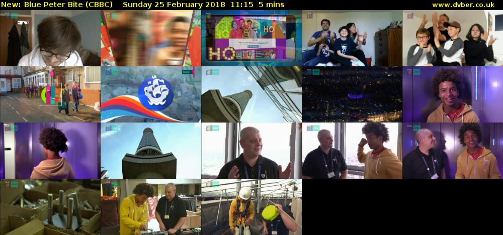 Blue Peter Bite (CBBC) Sunday 25 February 2018 11:15 - 11:20