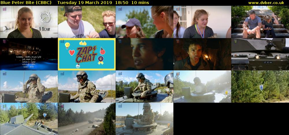 Blue Peter Bite (CBBC) Tuesday 19 March 2019 18:50 - 19:00