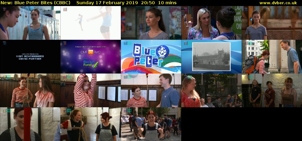 Blue Peter Bites (CBBC) Sunday 17 February 2019 20:50 - 21:00