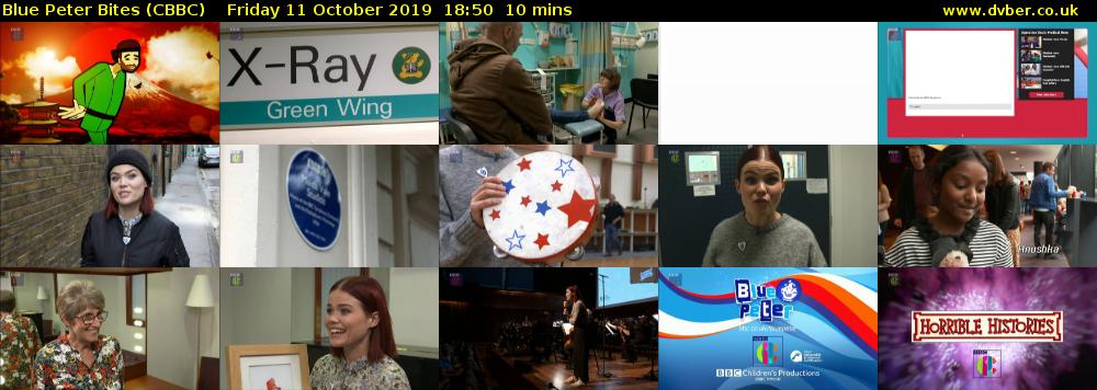 Blue Peter Bites (CBBC) Friday 11 October 2019 18:50 - 19:00