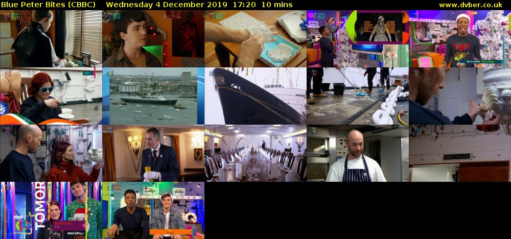Blue Peter Bites (CBBC) Wednesday 4 December 2019 17:20 - 17:30