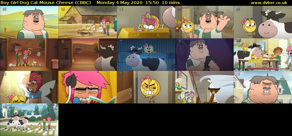 Boy Girl Dog Cat Mouse Cheese (CBBC) Monday 4 May 2020 15:50 - 16:00