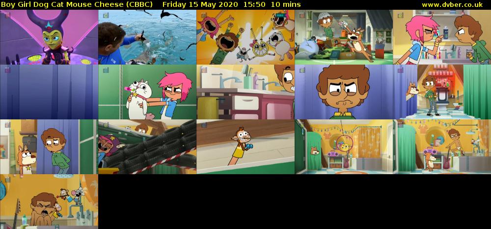 Boy Girl Dog Cat Mouse Cheese (CBBC) Friday 15 May 2020 15:50 - 16:00