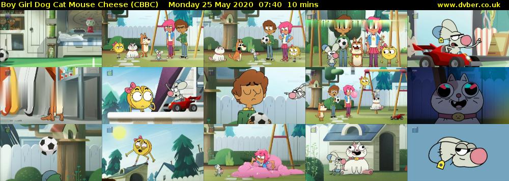 Boy Girl Dog Cat Mouse Cheese (CBBC) Monday 25 May 2020 07:40 - 07:50