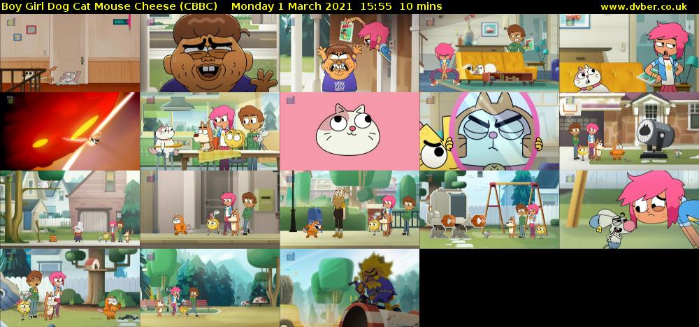 Boy Girl Dog Cat Mouse Cheese (CBBC) Monday 1 March 2021 15:55 - 16:05