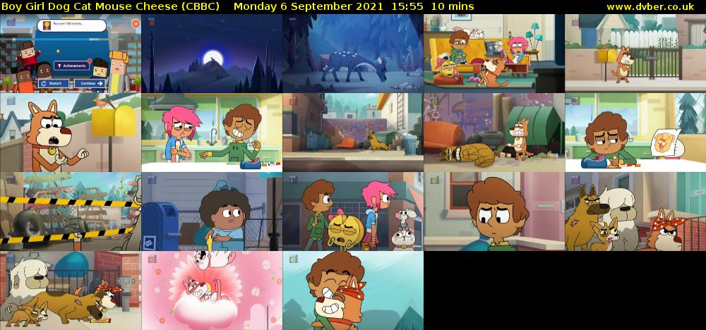 Boy Girl Dog Cat Mouse Cheese (CBBC) Monday 6 September 2021 15:55 - 16:05