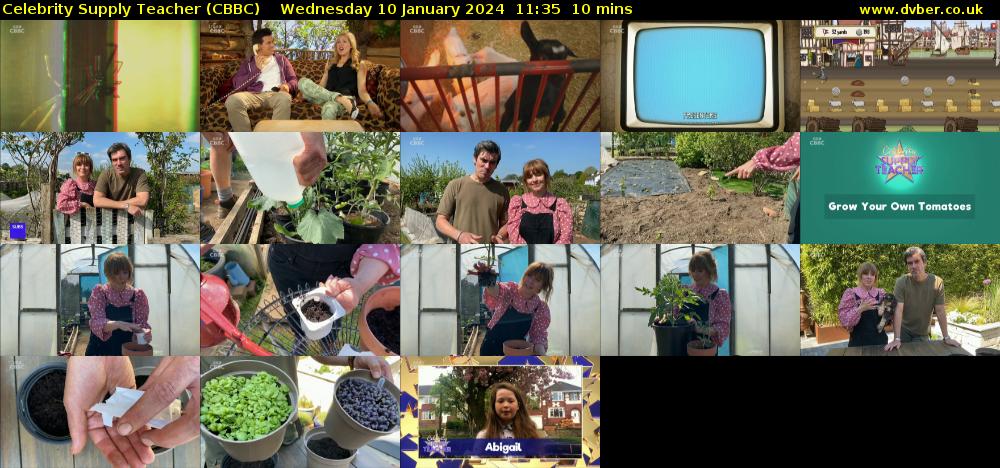 Celebrity Supply Teacher (CBBC) Wednesday 10 January 2024 11:35 - 11:45