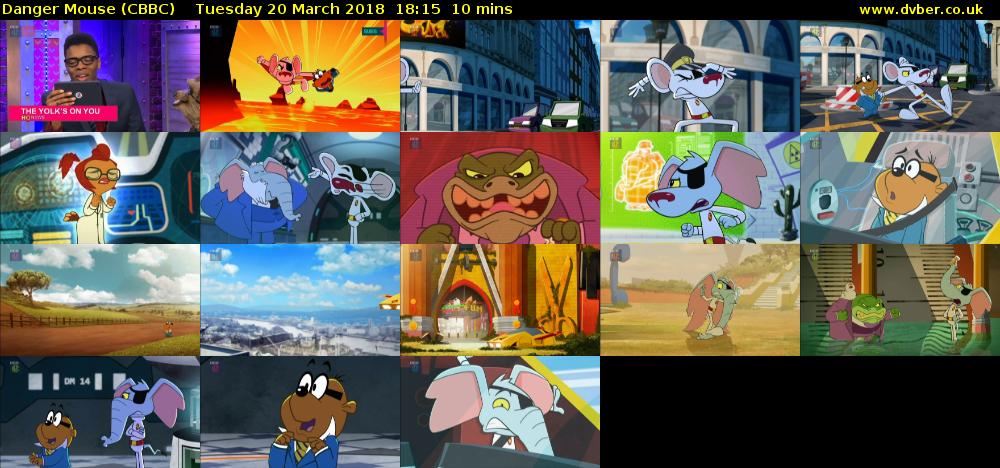 Danger Mouse (CBBC) Tuesday 20 March 2018 18:15 - 18:25