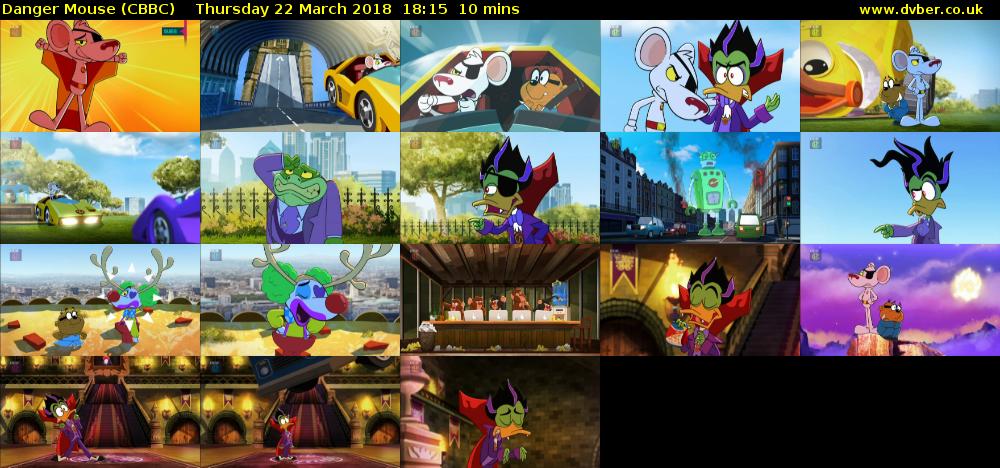Danger Mouse (CBBC) Thursday 22 March 2018 18:15 - 18:25