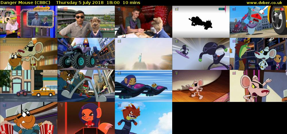 Danger Mouse (CBBC) Thursday 5 July 2018 18:00 - 18:10