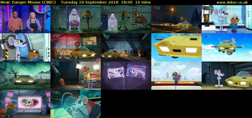 Danger Mouse (CBBC) Tuesday 18 September 2018 18:00 - 18:10