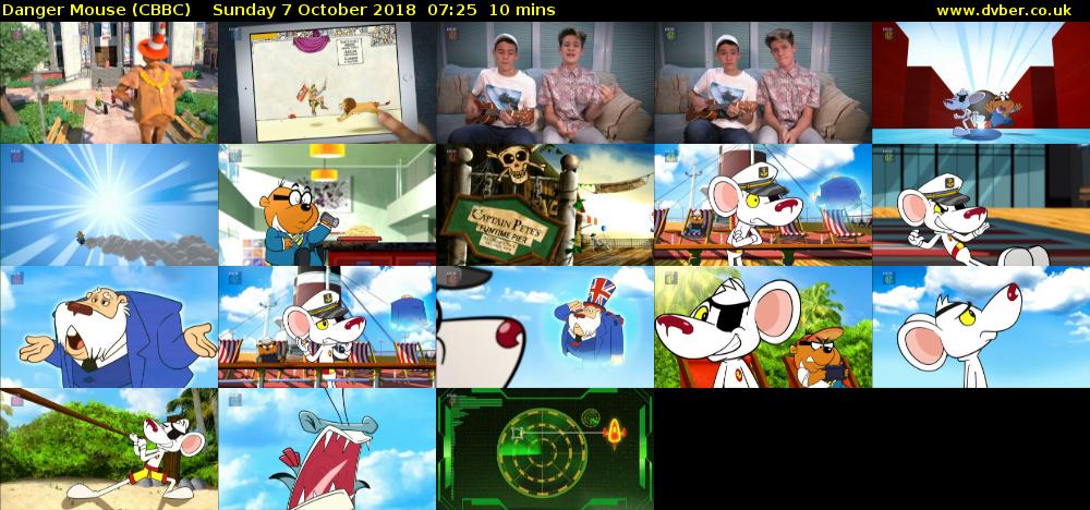 Danger Mouse (CBBC) Sunday 7 October 2018 07:25 - 07:35