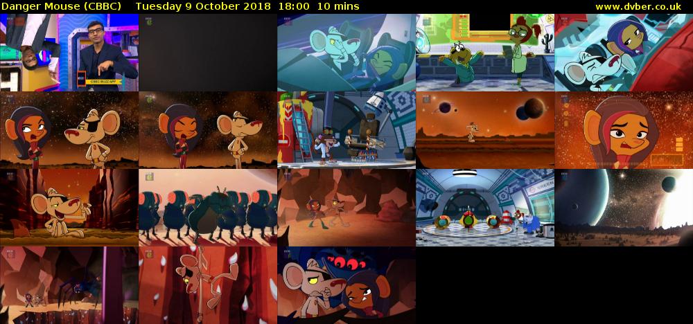 Danger Mouse (CBBC) Tuesday 9 October 2018 18:00 - 18:10