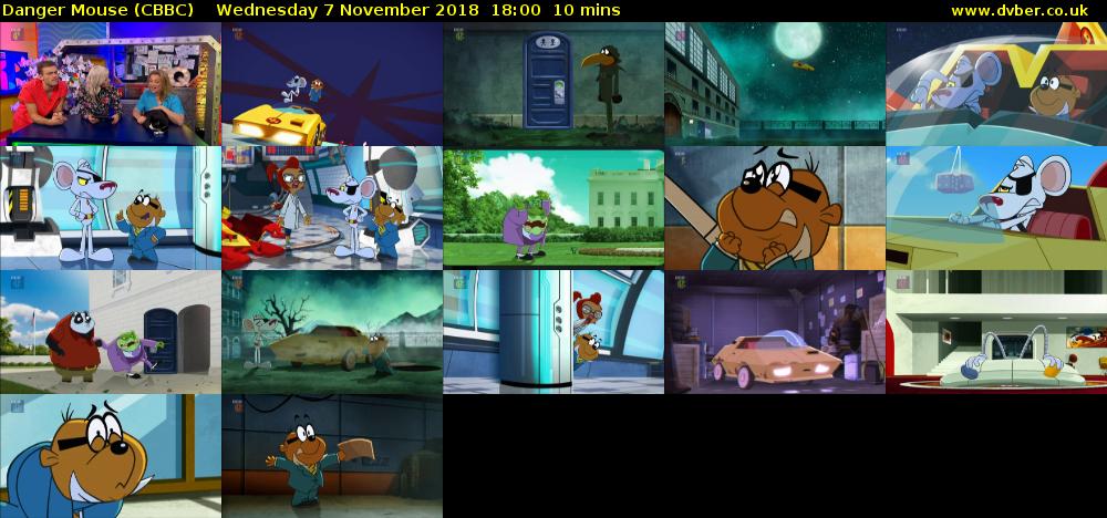 Danger Mouse (CBBC) Wednesday 7 November 2018 18:00 - 18:10
