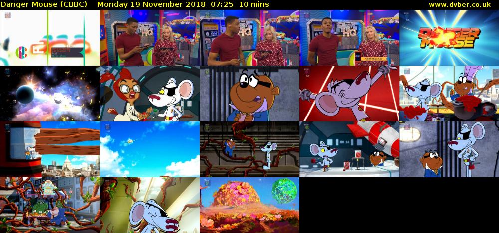 Danger Mouse (CBBC) Monday 19 November 2018 07:25 - 07:35