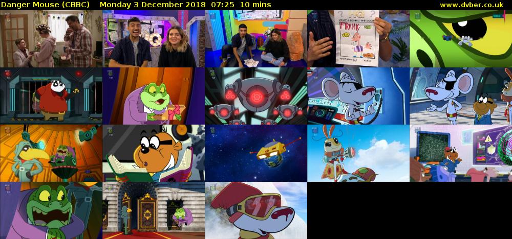 Danger Mouse (CBBC) Monday 3 December 2018 07:25 - 07:35