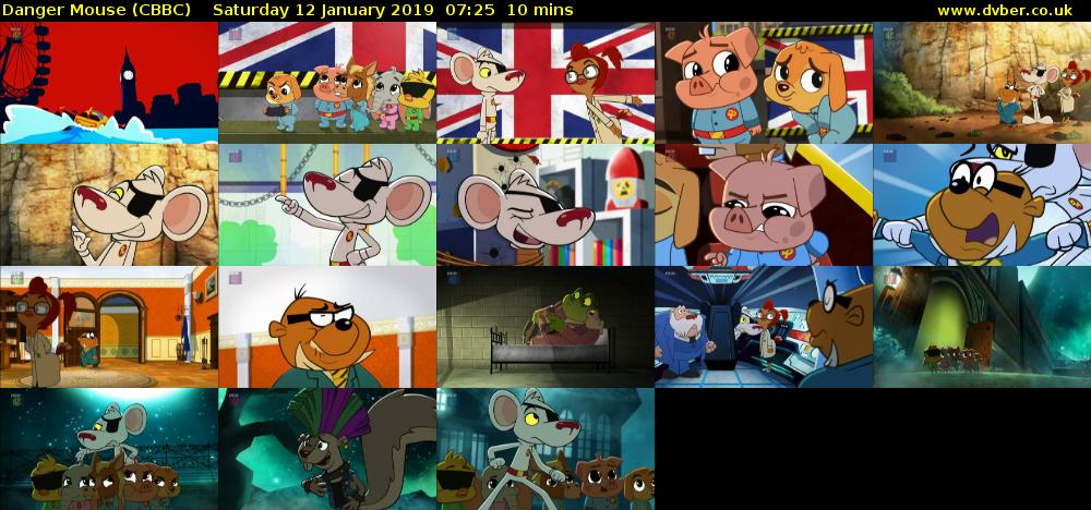 Danger Mouse (CBBC) Saturday 12 January 2019 07:25 - 07:35