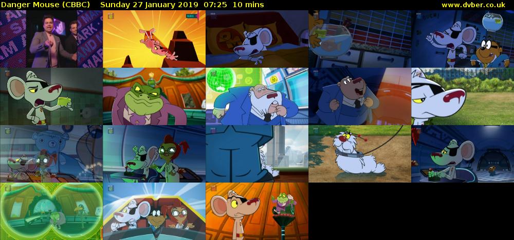 Danger Mouse (CBBC) Sunday 27 January 2019 07:25 - 07:35