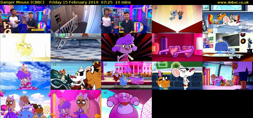 Danger Mouse (CBBC) Friday 15 February 2019 07:25 - 07:35
